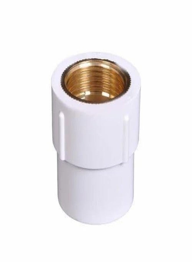SANITARY WARE ½" inch (15mm) UPVC Brass Female Thread Adapter (FTA), pipe fitting, Size- (½*½") Inch, (15 * 15mm), Colour-White, Pack of (3) - Image 2
