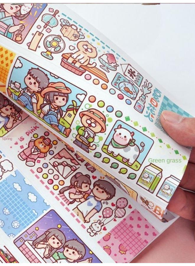 Bluejw New Small Potato Release Book Tweezers With Tape Hand Account Suit Loose-leaf Material Sticker Storage Book Span - Image 3