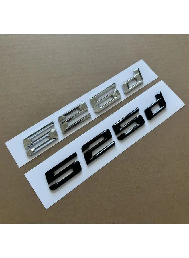 شعار الجذع الفضي، شارة رمز الحرف، شعار للسيارة BMW سلسلة 5 525D، إكسسوار للسيارة - Image 2