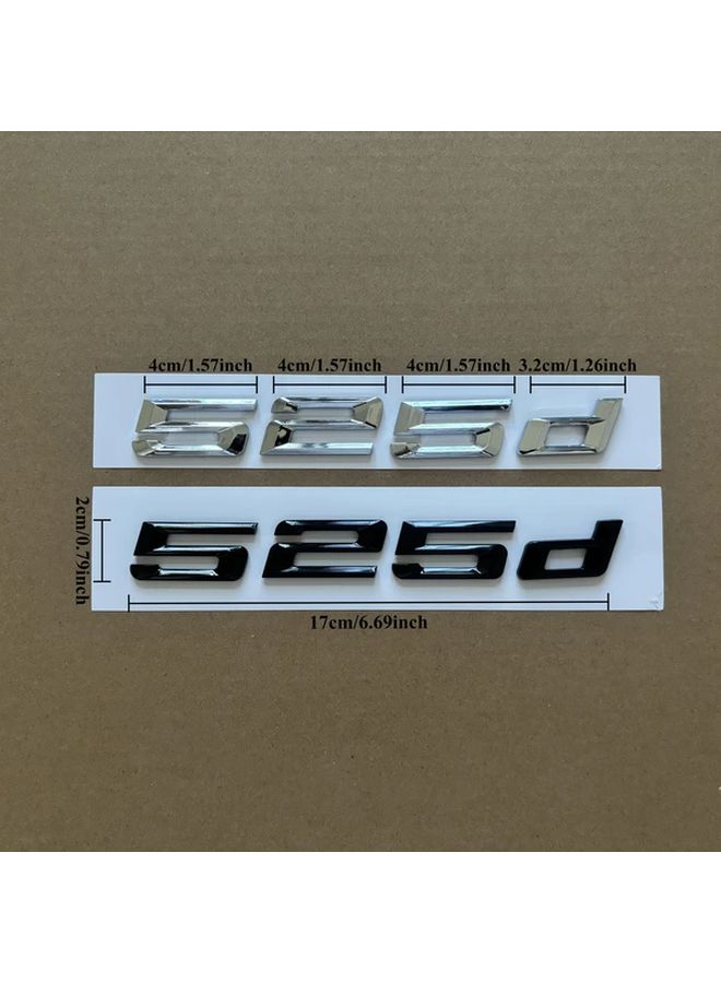شعار الجذع الفضي، شارة رمز الحرف، شعار للسيارة BMW سلسلة 5 525D، إكسسوار للسيارة - Image 4