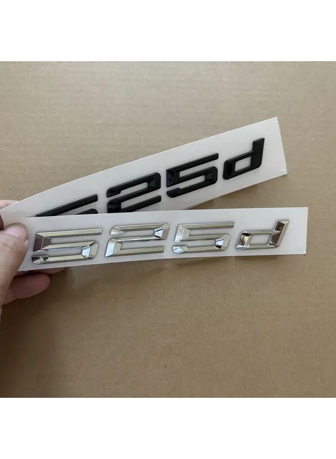 شعار الجذع الفضي، شارة رمز الحرف، شعار للسيارة BMW سلسلة 5 525D، إكسسوار للسيارة - Image 3