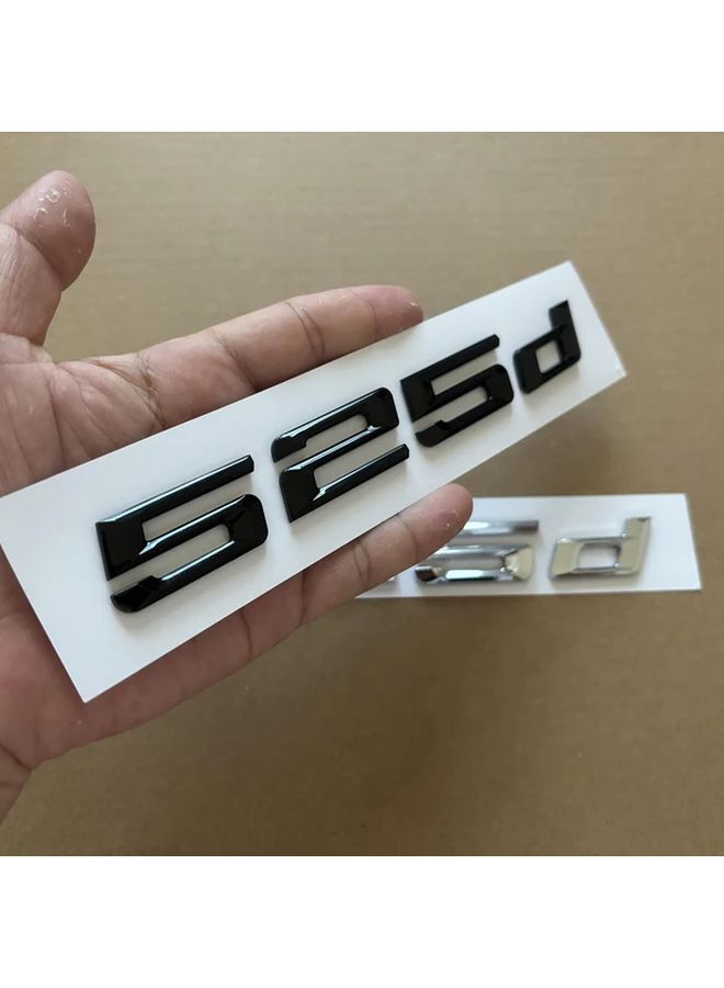 شعار الجذع الفضي، شارة رمز الحرف، شعار للسيارة BMW سلسلة 5 525D، إكسسوار للسيارة - Image 1