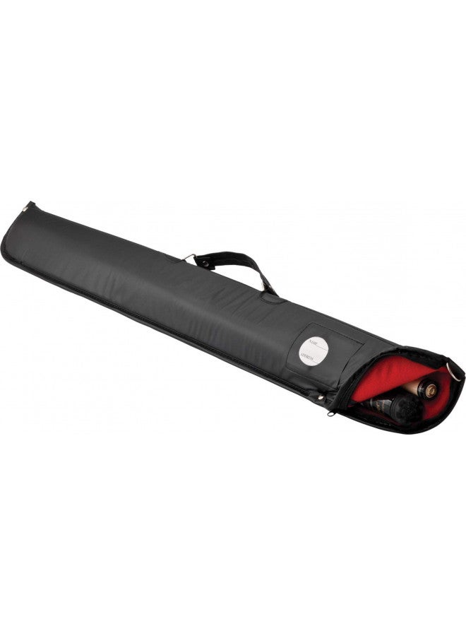 Casemaster Billiard/Pool Cue Soft Vinyl Case, Holds 1 Complete 2-Piece Cue (1 Butt/1 Shaft), Black