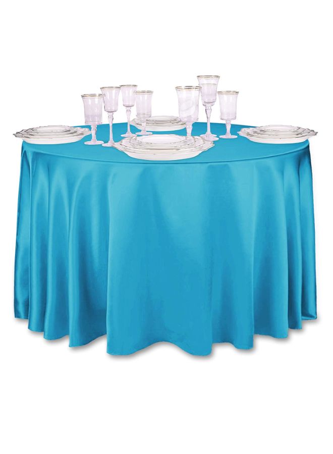NIBEMINENT Solid Pattern Table Cloth Turquoise 118inch - Image 3
