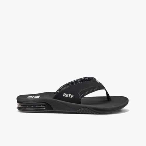 Reef Fanning Womens Bottle Opener Flip Flop, Arch Support, Durable Outsole, Water Friendly, Black, 9 - Image 2