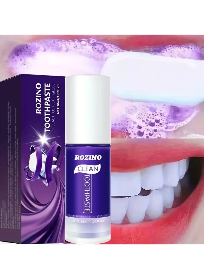 Rozino Teeth Clean Toothpaste, 30ml, Deep Clean Stains And Plaque, Fresh Breath, Brighten Teeth, For Home And Travel, Plant Squalane - Image 1