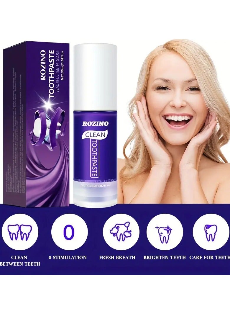 Rozino Teeth Clean Toothpaste, 30ml, Deep Clean Stains And Plaque, Fresh Breath, Brighten Teeth, For Home And Travel, Plant Squalane - Image 4