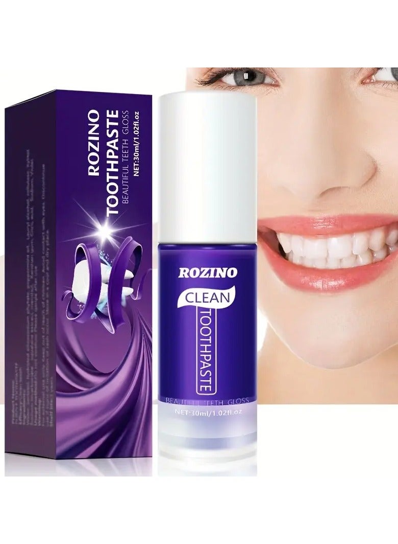 Rozino Teeth Clean Toothpaste, 30ml, Deep Clean Stains And Plaque, Fresh Breath, Brighten Teeth, For Home And Travel, Plant Squalane - Image 5