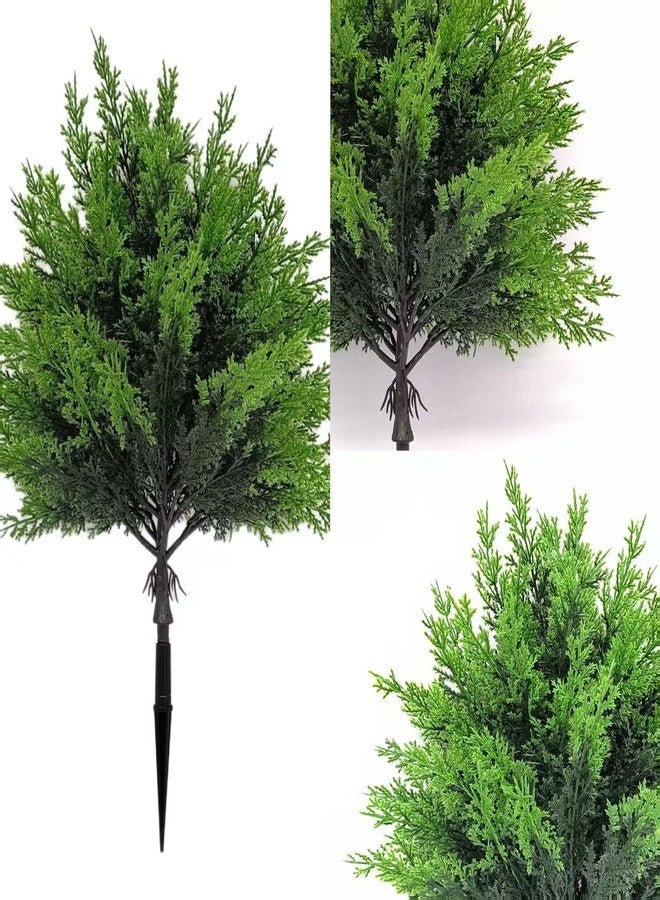 NAWEIDA Artificial Potted Small Topiary Ball Tree, 16 Inch, Indoor Outdoor UV Resistant Small Bush Potted Artificial Plants for Porch Garden, Set of 2 - Image 3