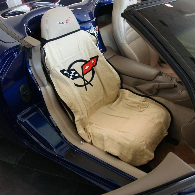 SR1 Performance C5 Corvette Seat Cover/Seat Towels for 1997-2004 C5 & Z06 (Tan, Set) - Image 5