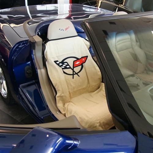SR1 Performance C5 Corvette Seat Cover/Seat Towels for 1997-2004 C5 & Z06 (Tan, Set) - Image 2