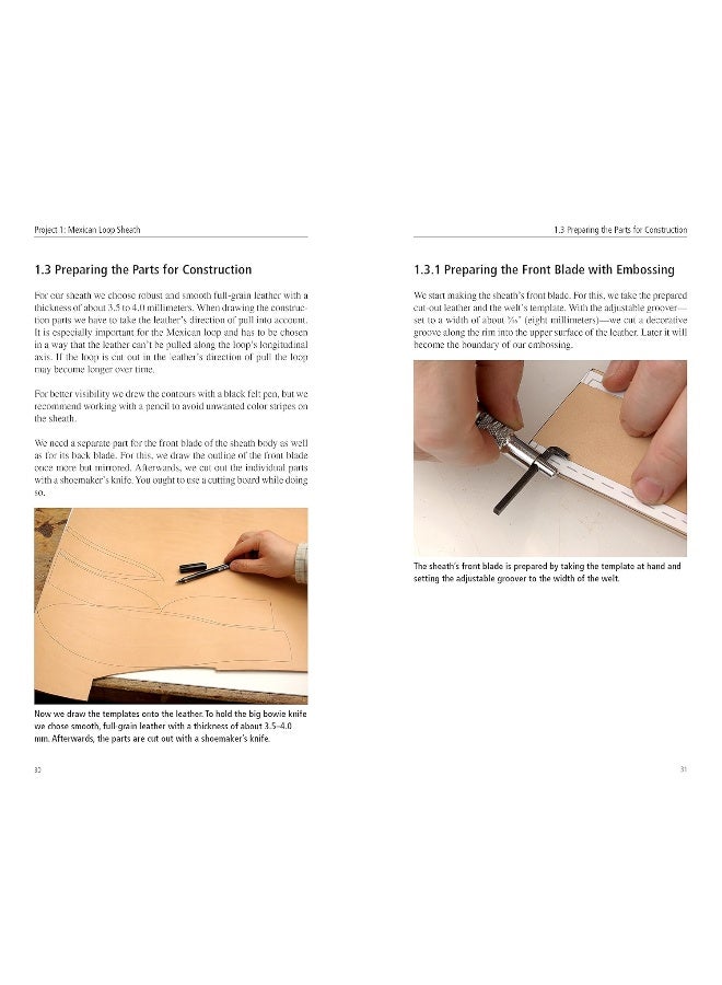Making Leather Knife Sheaths, Volume 3: Welted Sheaths with Snap Fastener and Mexican Loop  - Image 4