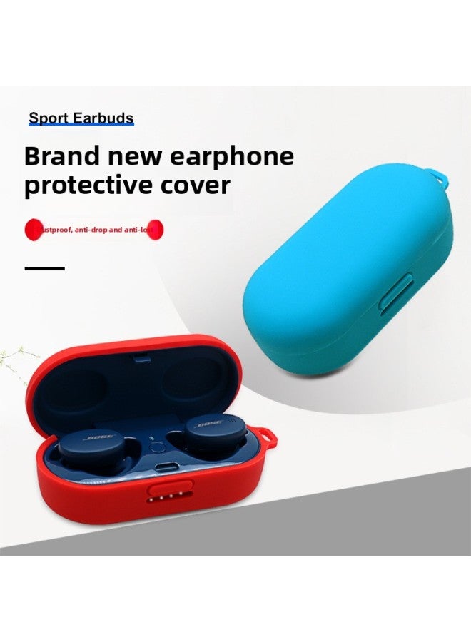 Loquat For Bose Sport Earbuds Small Shark Real Wireless Bluetooth Headset Protective Case Wireless Bluetooth Protective Case-Color:Burgundy-Model:Bose Sport Earbuds - Image 2