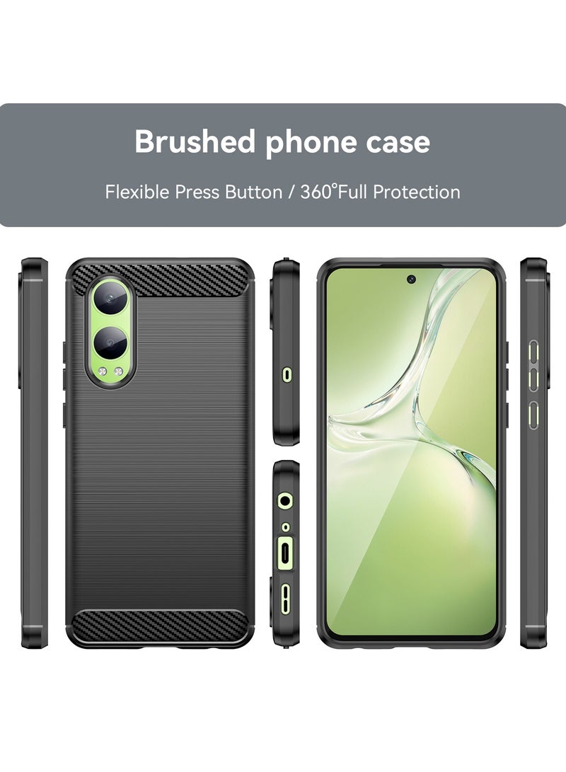 لـ OnePlus Nord CE4 Lite 5G غطاء الحالة, عالية الجودة رقيقة وخفيفة الوزن فرشاة مريحة TPU ناعمة الشعور الهاتف الخلوي حالة حماية لـ OnePlus Nord CE4 Lite 5G, أسود - Image 2