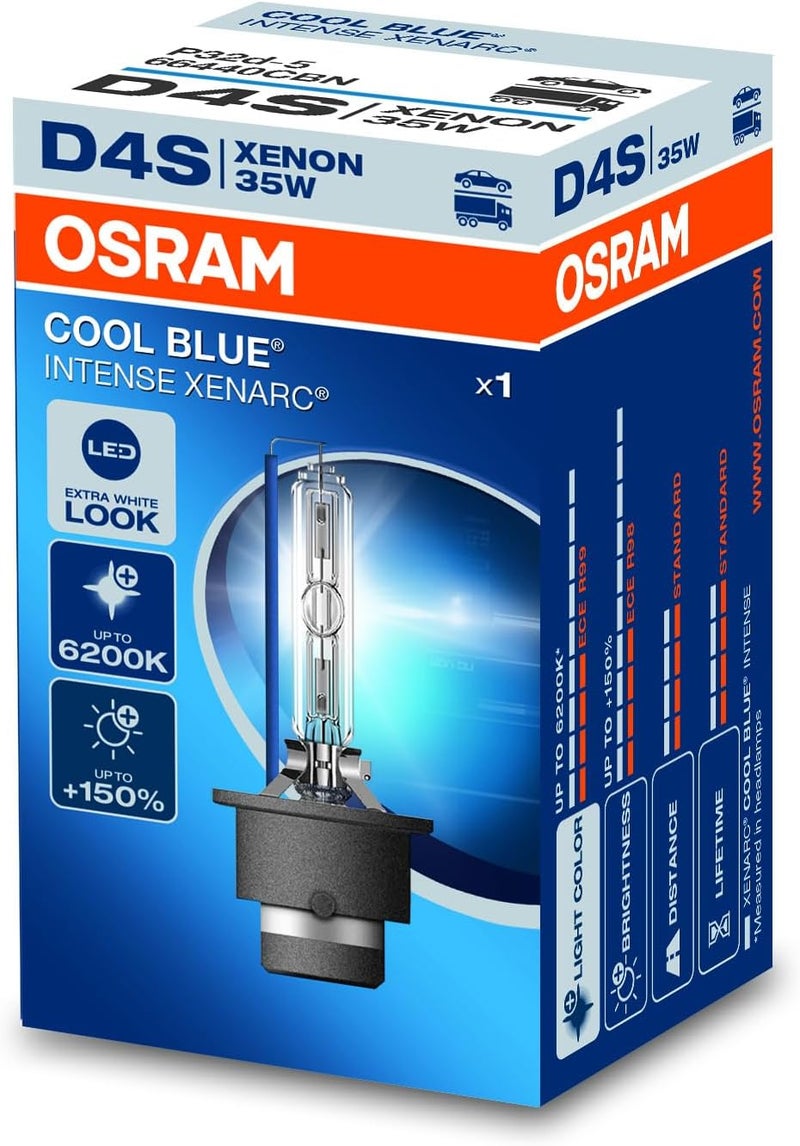 أوسرام لمبة Xenarc Cool Blue Intense Nextgen Hid-Xenon - D4S - 12V/35W - قطعة واحدة (حد أقصى 6200 كلفن) - Image 1