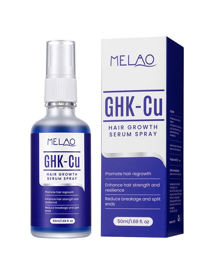 MELAO GHK-Cu Hair Growth Serum Spray, Copper Peptide for Hair & Scalp Serum, Hair Growth Serum with Copper Tripeptide-1, Niacinamide, Panthenol, Strengthens Hair & Scalp, Reduces Hairs Thinning 50ml - Image 1