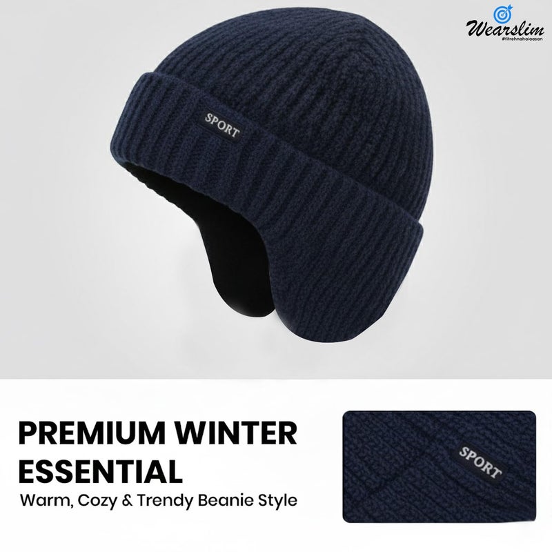 Wearslim قبعات صوف دافئة ®، قبعة رأس مع دافئ للرقبة مجموعة قبعات شتوية وشالات للرجال والنساء - Image 4