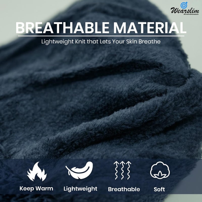 Wearslim قبعات صوف دافئة ®، قبعة رأس مع دافئ للرقبة مجموعة قبعات شتوية وشالات للرجال والنساء - Image 2