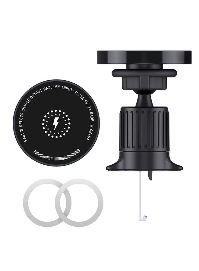 Magnetic Car Phone Holder For Air Vent, Anti Shake Mobile Holder Car With Ultra Stable Hook Design, 360° Rotation, Suitable for iPhone and Android Devices—Vent Type - Image 1