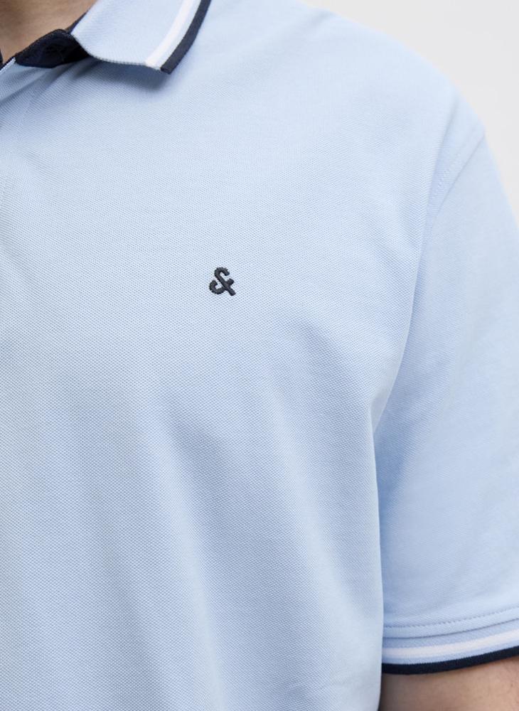 JACK & JONES Plus Size Logo Print Polo Shirt  - Image 3