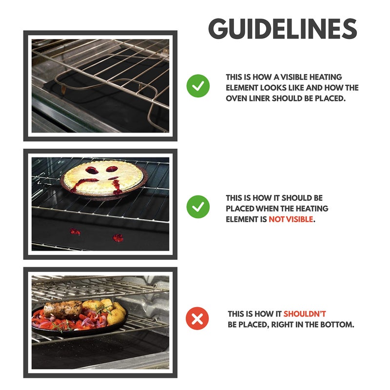 Cooks Innovations Cooks Innovations Non-Stick Oven Protector Mat - Heavy Duty Nonstick Oven Rack Liners to Protect Convection, Electric, Gas, & Microwave Ovens - BPA & PFOA Free Heat Resistant Baking Mat - Image 5