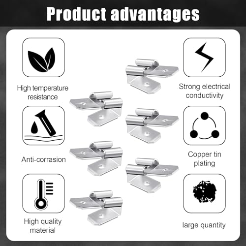 Tellegloww 25 Pcs Double Piggyback Spade Connectors Electrical Double Male Female Adapter 3 Way Spade Connector Adapter Quick Splice Wire Terminals Disconnect Piggyback Crimp Terminals Kit, Silver - Image 5