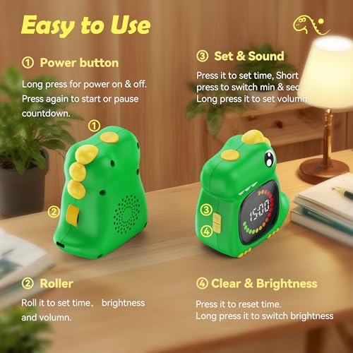 Doli Yearning Visual Timer for Kids 99 Minute Digital Cute Kids Visual Timer Classroom Timer for Home School Study Teaching Time Management Countdown Timer - Image 5