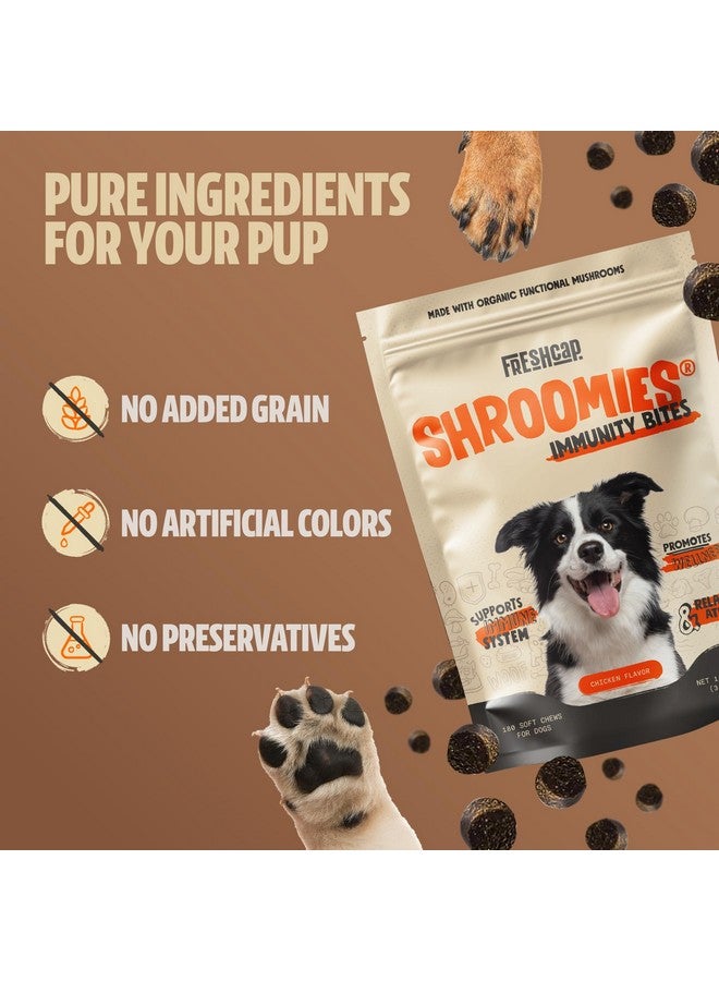 فريش كاب مشرومز فريش كاب شروميز - فطر ذيل الديك الرومي 13 في 1 للكلاب، مكمل غذائي ممتاز من الفطر للكلاب، يدعم مناعة الكلاب، مكملات لإزالة الأورام الشحمية، مكافآت مهدئة (180 قطعة مضغ ناعمة) - Image 5