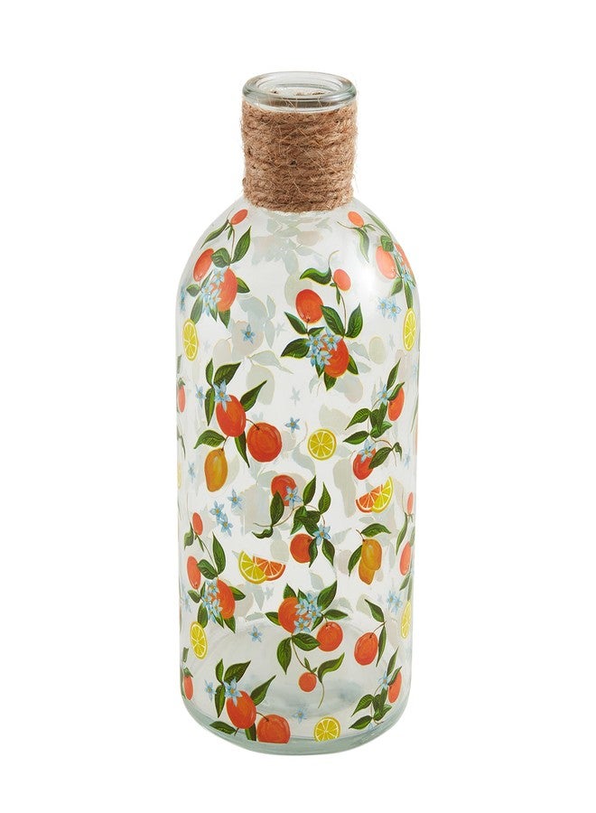 Mud Pie Citrus Spring Glass Vase; 11" x 7" Dia