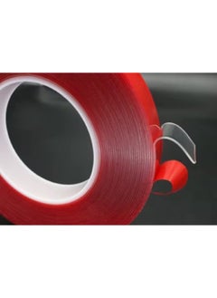 Generic Double Sided Adhesive Tape Acrylic Transparent No Traces Waterproof Red Tape Sticker 15mmx3m  - Image 2
