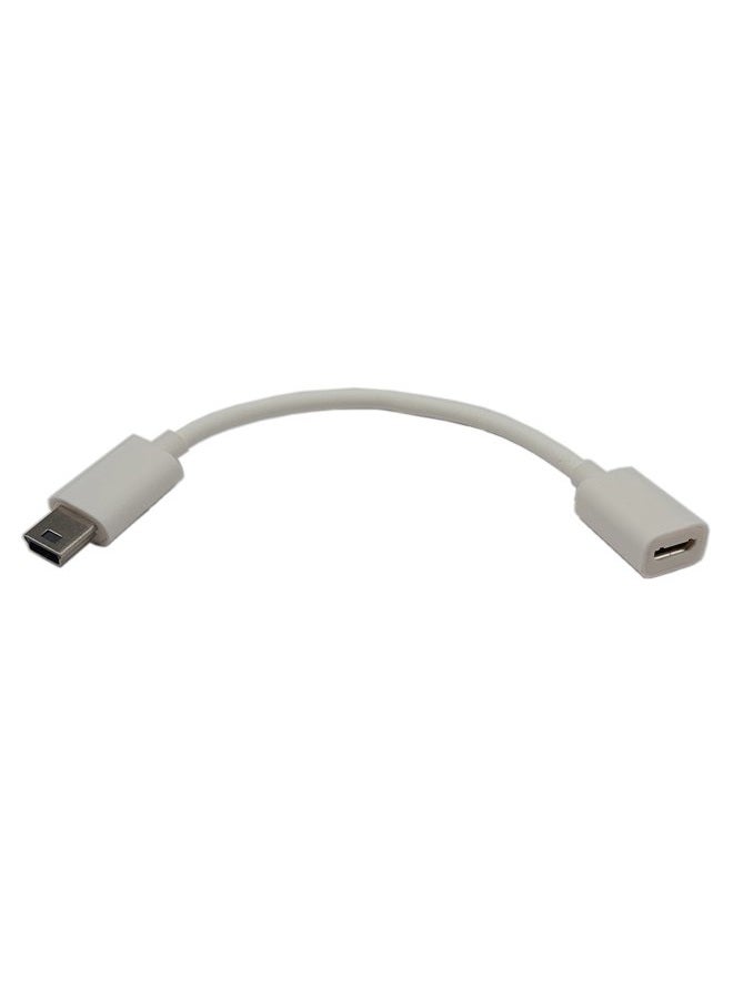 zdyCGTime Micro USB to Mini USB Extension Cable - CGTime Micro USB Female to Mini USB Male Charging & Sync Adapter Cable Cord(2 Pack White) - Image 2