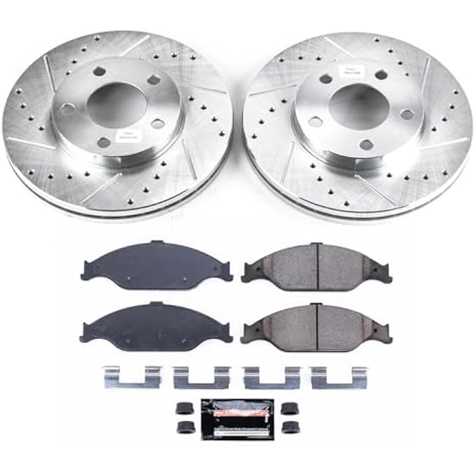 ريحني وسادات فرامل Z23 الأمامية من ألياف الكربون مع مجموعة دوارات مثقوبة بفتحات K1301 مع مجموعة دوارات مثقوبة - Image 3