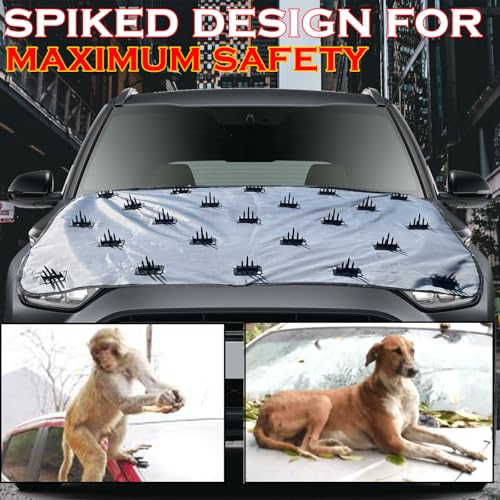AUTOUNIKO Car Protection Cover from Dogs, Pets and Animal Dustproof Car Body Cover Dog Protection for Bonnet with Spikes Compatible with All Cars Universal Size - Image 2