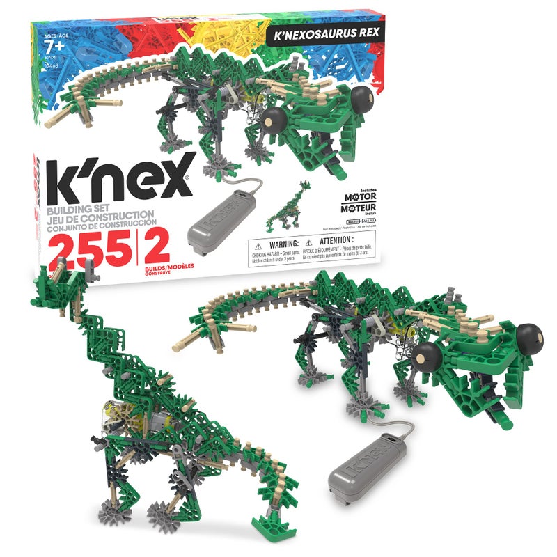 K'NEX - K'NEXosaurus Rex, Motorized Dinosaur Set ‚ 255 Pieces, STEM Building, Engineering Play, Kid Construction Set‚ Ages 7+ - Image 1