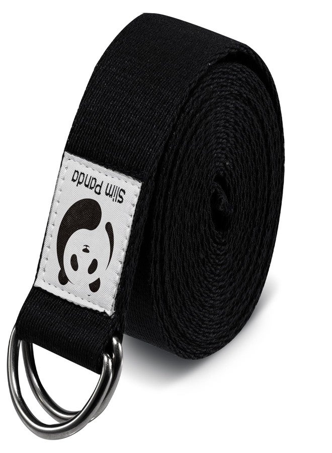 Slim Panda Yoga Strap for Stretching,Cotton Yoga Strap with Adjustable D-Ring Buckle,Non-Elastic Yoga Belt for Pilates,Gym Workouts,Physical Therapy,Improve Flexibility - Image 1