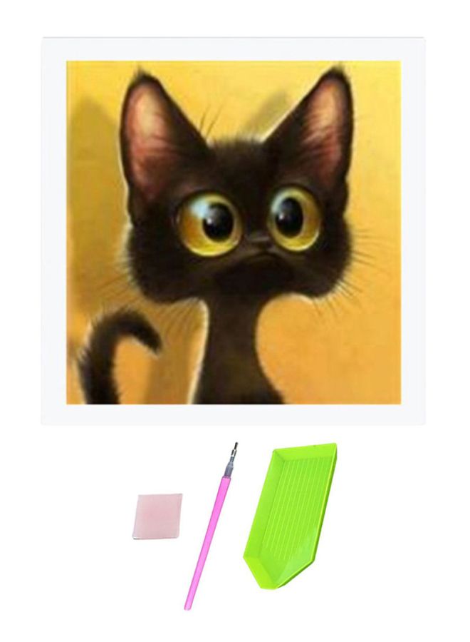 NIBEMINENT Premium Full Drill DIY Diamond Painting Kit Green/Pink/Yellow - Image 1