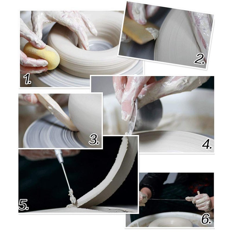 AmigozZ 11Pcs Pottery Sculpting Tools Set for Professional Art Crafts Ceramic Clay Tools Wooden Handle Pottery Carving Tools Modeling Tools Wooden Sculpture Knife Pumpkin Carving Tools - Image 5