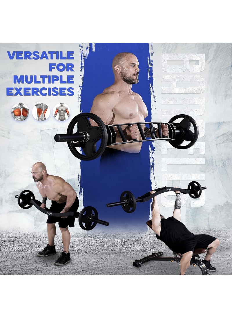 Yes4All Yes4All Multi Grip Barbell  Cable Attachment  Swiss Bar American Bar for Greater Range of Motion with 2 Collars Fits Olympic Weight Plates  Home Gym  Support Pressing Lifting  Curls  - Image 3