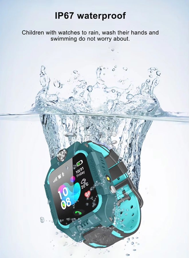 Children's Smart Watch,With Alarm Clock and Flashlight,Pay Attention to Children's Safety,Suitable as a Holiday Gift(Green) - Image 5