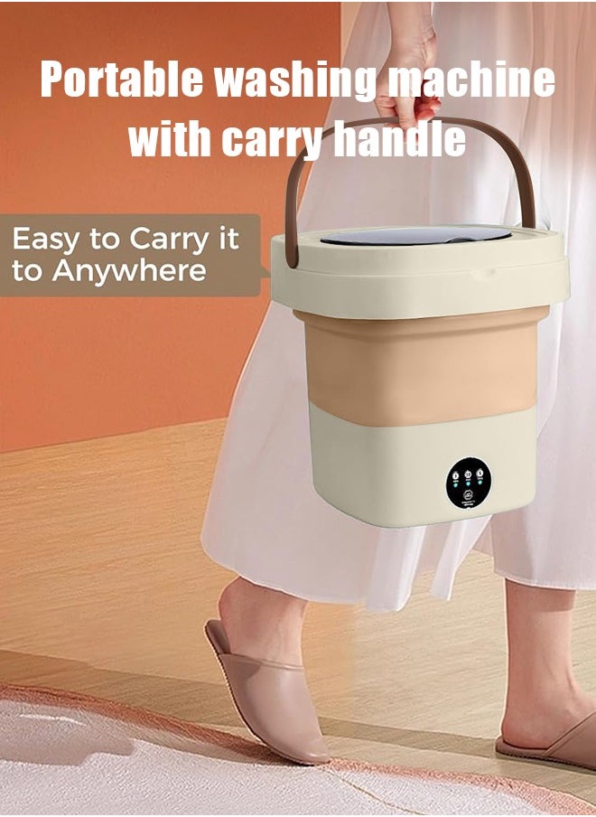 APEX Mini Folding Washing Machine, 8L Portable Washing Machine with Drain Basket, for Apartment, Travel, Underwear, Personal, Kids  - Image 2