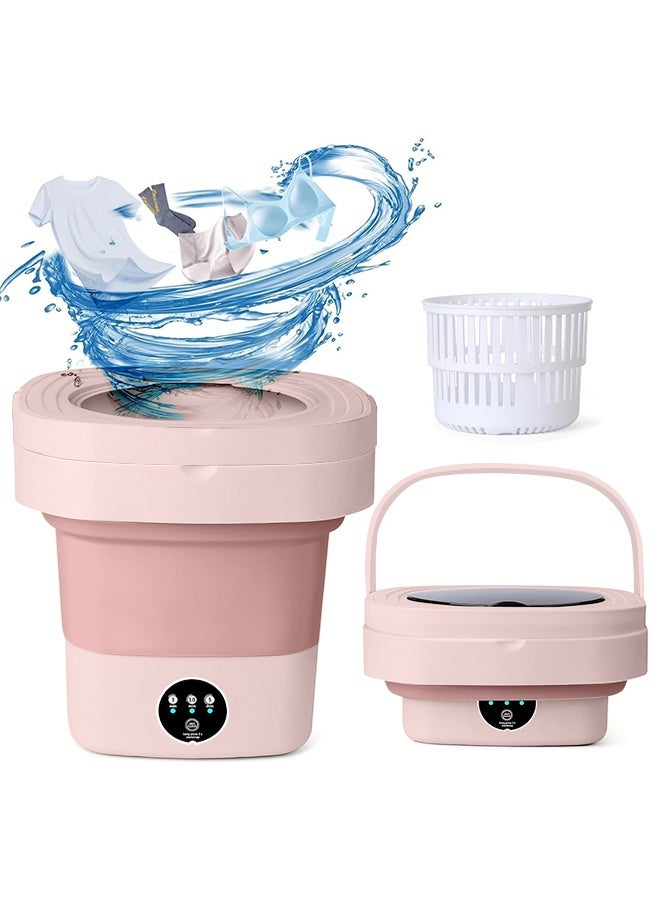 APEX Mini Folding Washing Machine, 8L Portable Washing Machine with Drain Basket, for Apartment, Travel, Underwear, Personal, Kids - Image 1