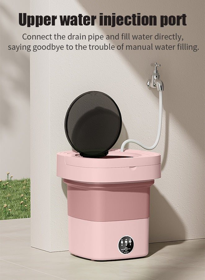 APEX Mini Folding Washing Machine, 8L Portable Washing Machine with Drain Basket, for Apartment, Travel, Underwear, Personal, Kids - Image 5