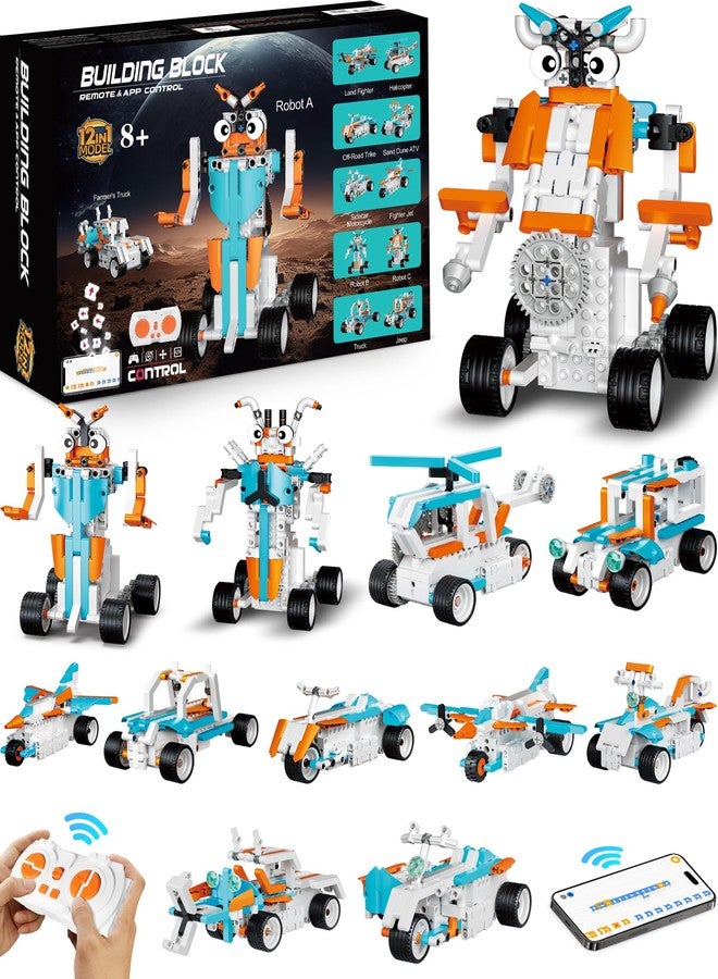 okk Robot Building Toys for Kids, 12 in 1 Stem Toys for Boys Age 8-12, APP & Remote Control Robot Building Kit, DIY Engineering Robotics kit, Programmable Kids Building Set Gifts for Boys Girls - Image 1