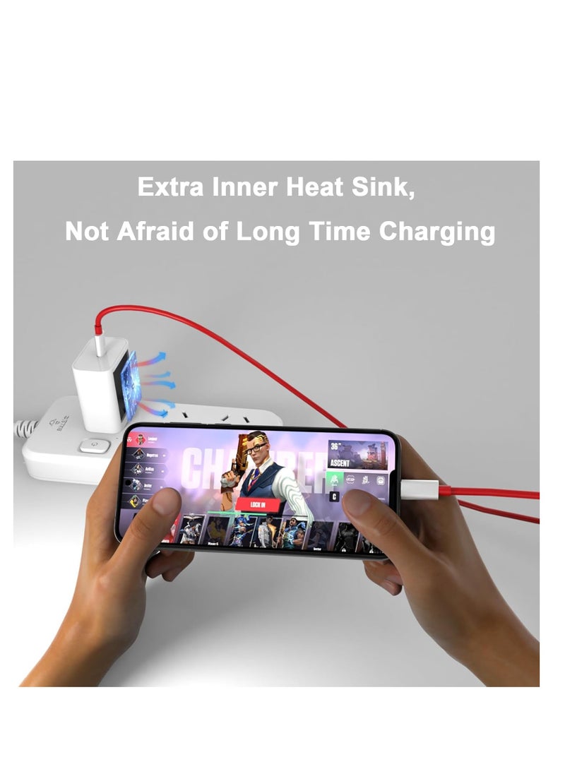 Generic - 100W Warp Dash Fast Charger USB Power Adapter Plug with 6A/1M SUPERVOOC Cable,USB C Lead for OnePlus 12/11/11R//10/10 Pro/9/9 Pro/Nord CE 3/Nord 2/N10/ 8 Pro/8/7T 7 Pro/7T/ 7/ 6T/6 5/5T for OPPO for realme - Image 1
