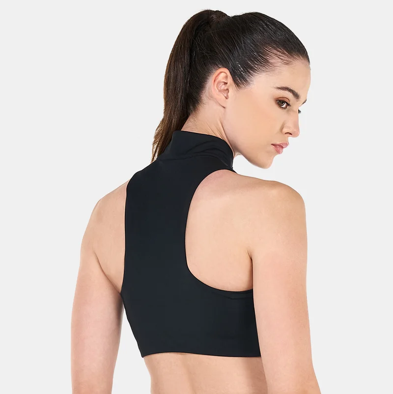 Nike Women's Dri-FIT Swoosh Mock-Zip Sports Bra