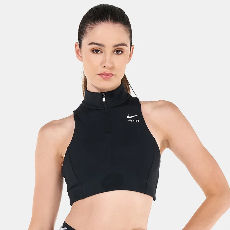 Nike Women's Dri-FIT Swoosh Mock-Zip Sports Bra