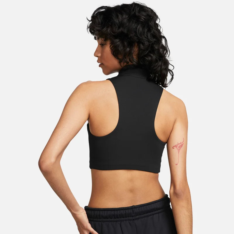 Nike Women's Dri-FIT Swoosh Mock-Zip Sports Bra