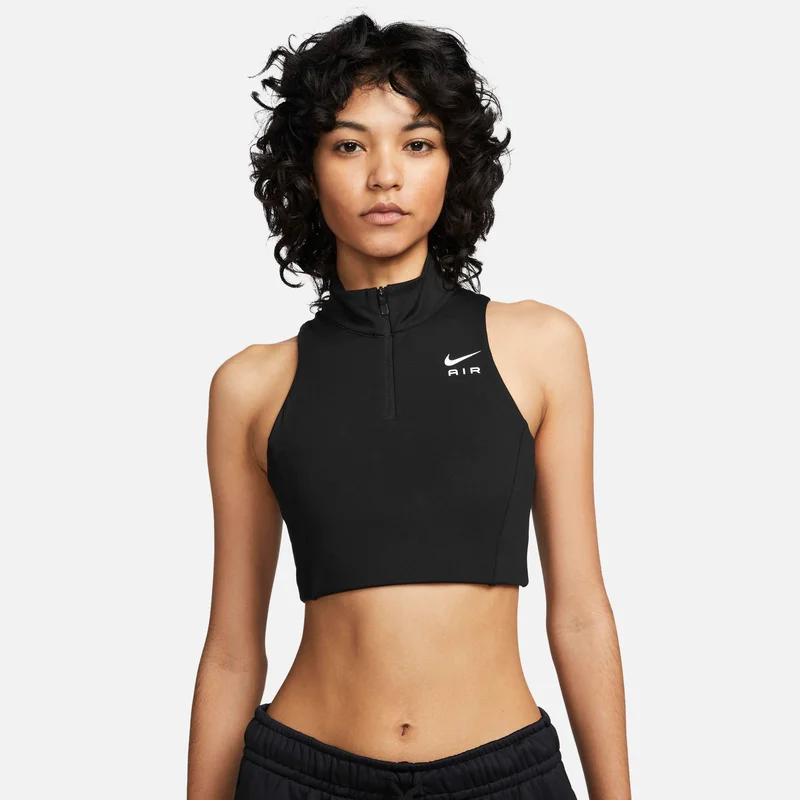 Nike Women's Dri-FIT Swoosh Mock-Zip Sports Bra