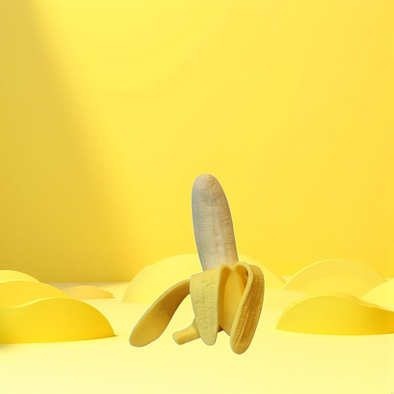 Cldaisy Yellow Banana Elastic Simulation Squeezing Simulation Fruits Ornaments, Stretchy Soft Banana Ornaments Antistress Decompression Sensory Vent Ornaments Reliever for Adults，Novelty and Gag Accessories - Image 5