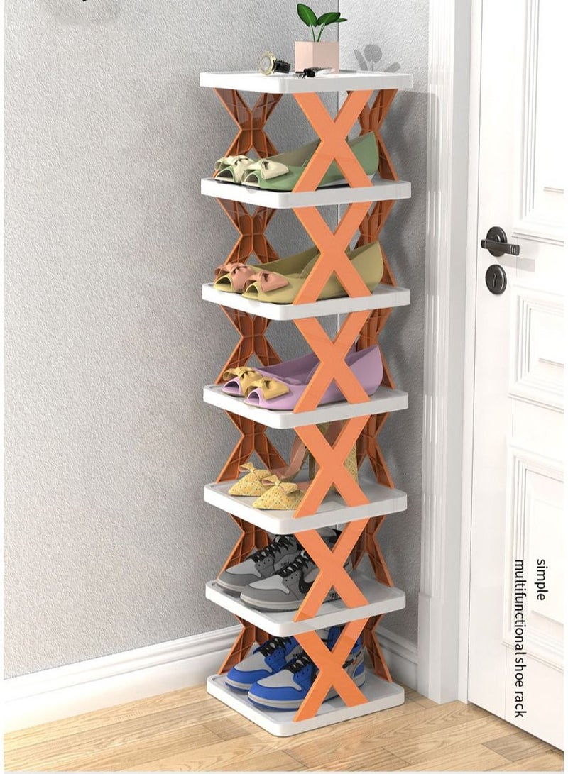DubaiGallery Simple Multi-storey Shoe Rack Household Small Door Stitching Shoe Cabinet Multi-layer Space Wall Corner Storage Rack - Image 1